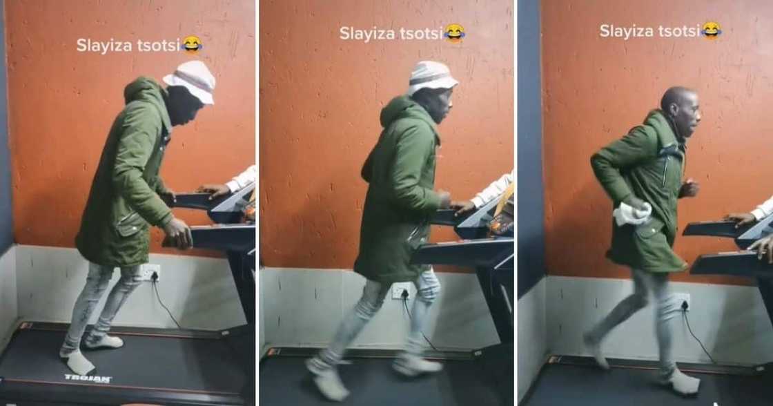 Funny videos, exercise, fitness, Mzansi, Friends, Man's "Tsotsi" Run, Treadmill, Hilarious Video, SA Funny videos, exercise, fitness, Mzansi, Friends, Man's "Tsotsi" Run, Treadmill, Hilarious Video, SA