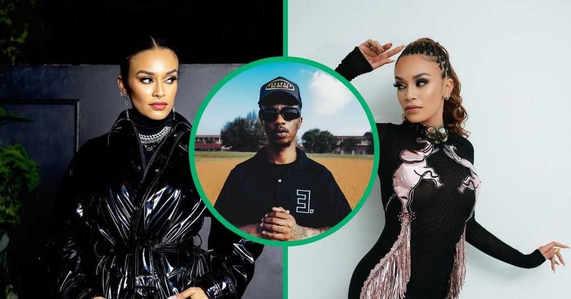 Pearl Thusi and Emtee shared the 'Emtee & Friends' stage to perform 'Pearl Thusi' Pearl Thusi and Emtee shared the 'Emtee & Friends' stage to perform 'Pearl Thusi'