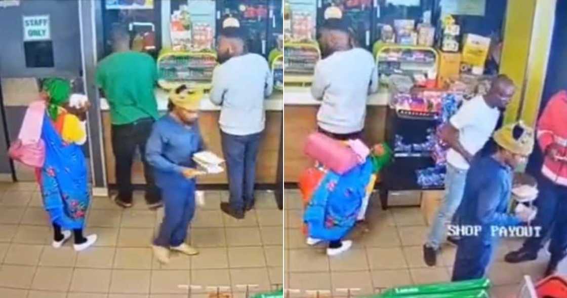 Older woman takes money off the floor Older woman takes money off the floor