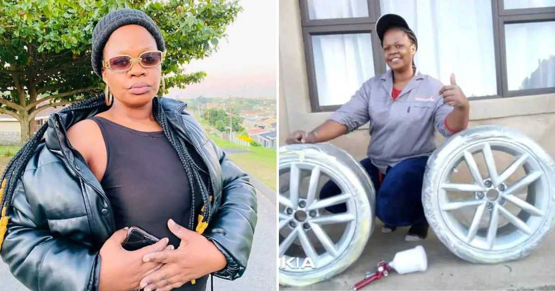 One woman is working hard as a mechanic with her tyre and automobile fitment business One woman is working hard as a mechanic with her tyre and automobile fitment business