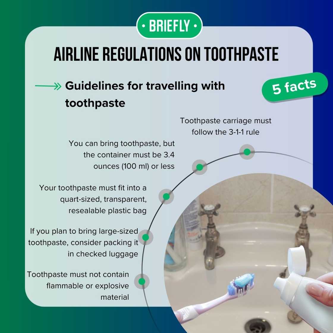 Facts about travelling with toothpaste