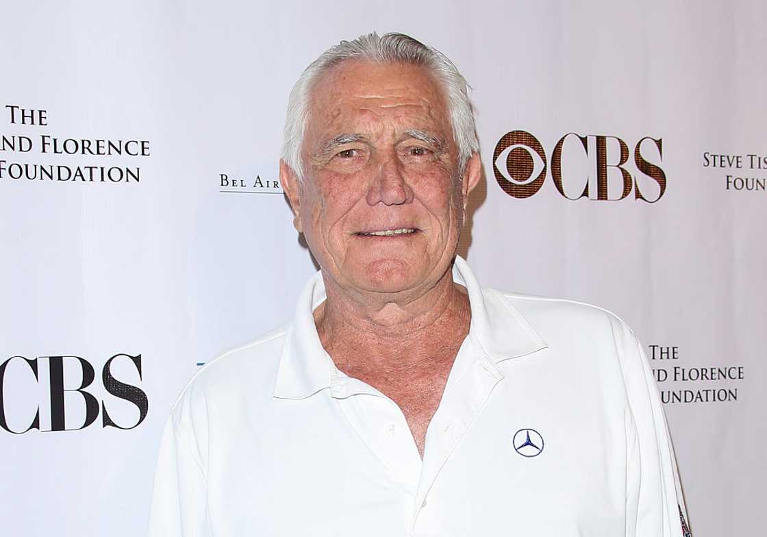 Actor George Lazenby at the El Caballero Country Club on 20 April 2015 in Tarzana, California.