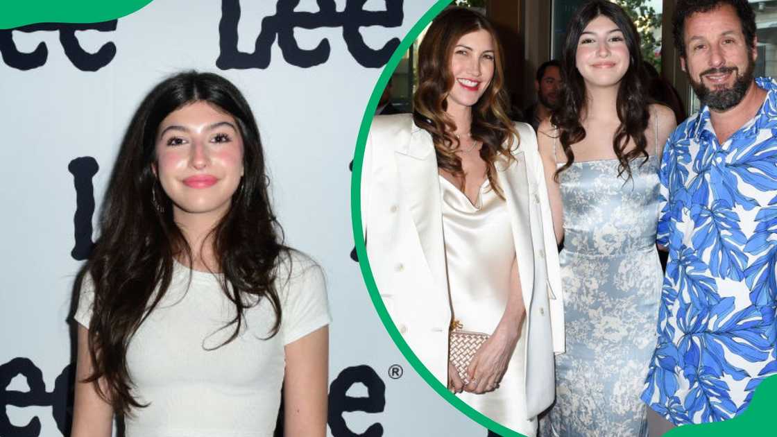 Sunny Sandler at SoFi Stadium in 2023 (L). Jackie, Sunny and Adam Sandler at the 2023 premiere of The Out-Laws (L-R) Sunny Sandler at SoFi Stadium in 2023 (L). Jackie, Sunny and Adam Sandler at the 2023 premiere of The Out-Laws (L-R)