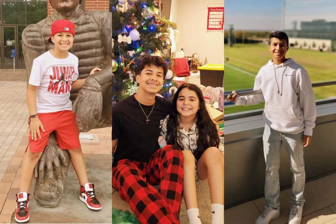 Selena Gomez's stepbrother, Marcus (L) and their sister, Mija Selena Gomez's stepbrother, Marcus (L) and their sister, Mija