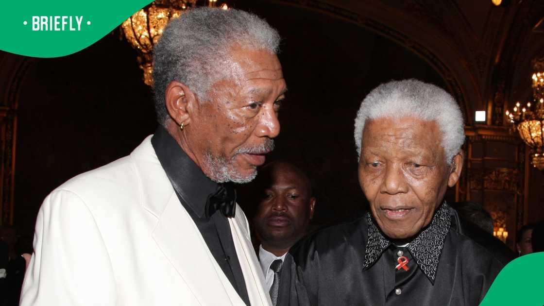 Nelson Mandela shared a friendship with Morgan Freeman