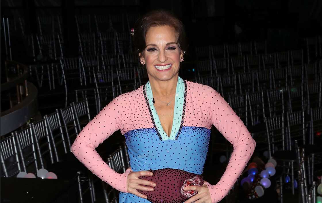 Mary Lou Retton poses at "Dancing with the Stars" Season 27 at CBS Television City in Los Angeles, California Mary Lou Retton poses at "Dancing with the Stars" Season 27 at CBS Television City in Los Angeles, California