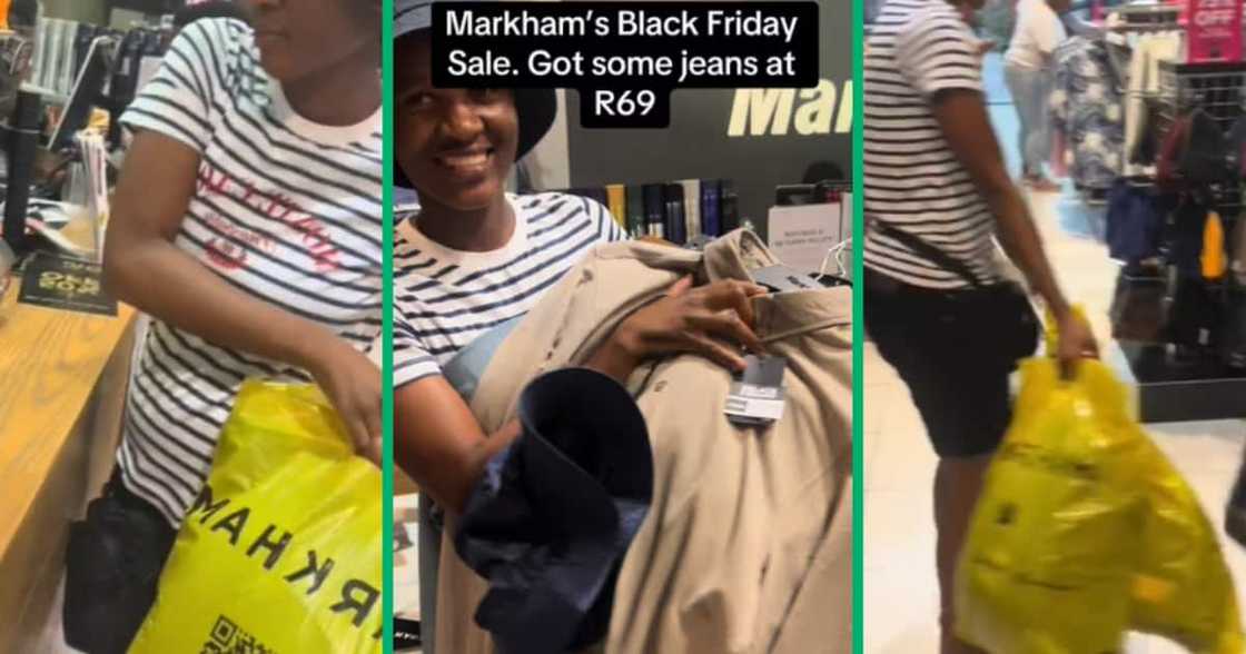 viral TikTok video, a South African woman, @tebatsotk0, reveals jaw-dropping Black Friday deals at Markhams viral TikTok video, a South African woman, @tebatsotk0, reveals jaw-dropping Black Friday deals at Markhams