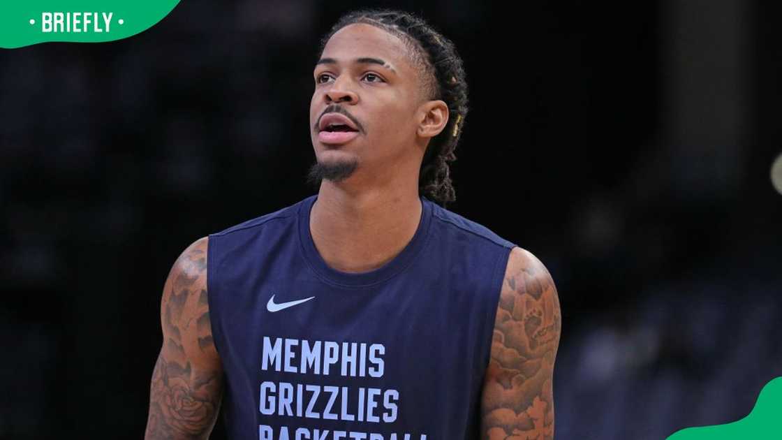 Ja Morant at a 2023 game against the Indiana Pacers at FedExForum Ja Morant at a 2023 game against the Indiana Pacers at FedExForum
