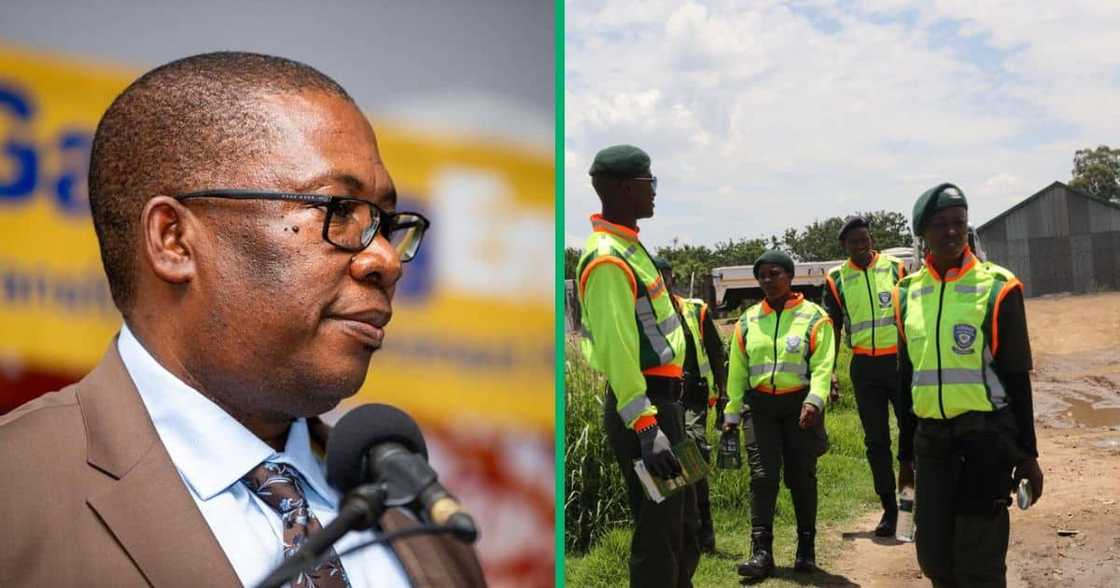Gauteng Premier Panyaza Lesufi announced the Gauteng Crime Prevention Wardens' new status equal to provincial traffic officers Gauteng Premier Panyaza Lesufi announced the Gauteng Crime Prevention Wardens' new status equal to provincial traffic officers