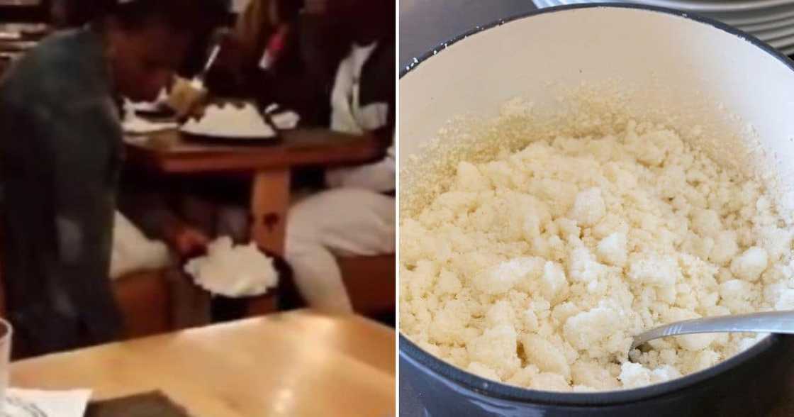 Man shows video of people packing pap. Man shows video of people packing pap.