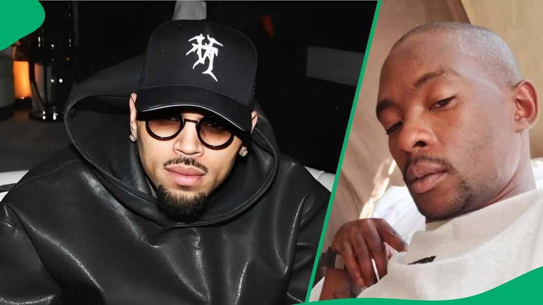 A man re-enacted Chris Brown's performance at home. A man re-enacted Chris Brown's performance at home.