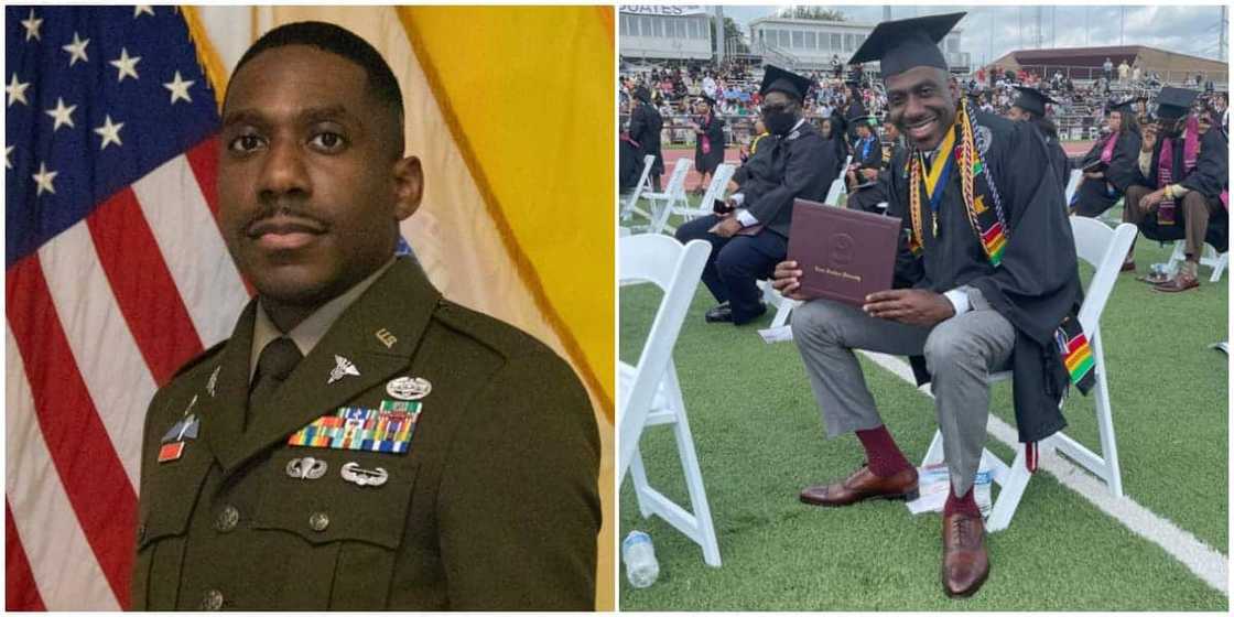 Joy as a man celebrates becoming a graduate after 17 years. Image: T. Terrell "Ian" Parker/@LinkedIn Joy as a man celebrates becoming a graduate after 17 years. Image: T. Terrell "Ian" Parker/@LinkedIn