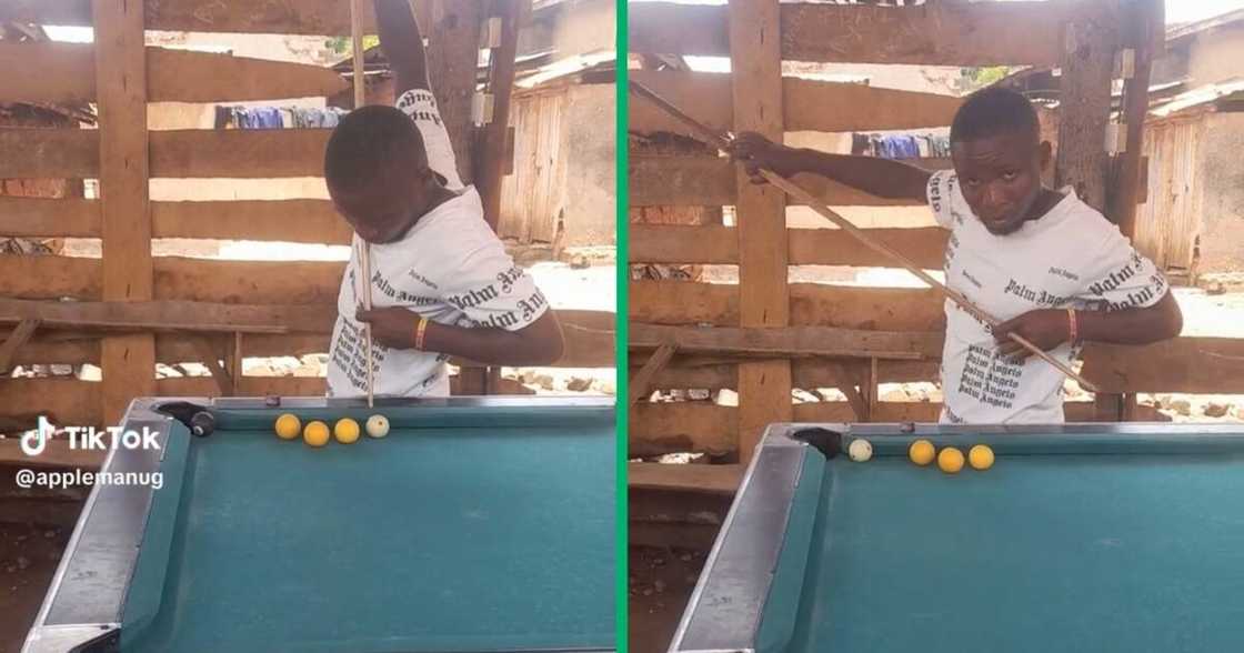 Ugandan man's unbelievable pool shot Ugandan man's unbelievable pool shot