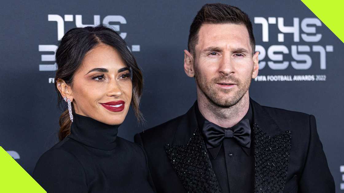 Lionel Messi and his wife Antonela Roccuzzo enjoyed a loved-up moment together.