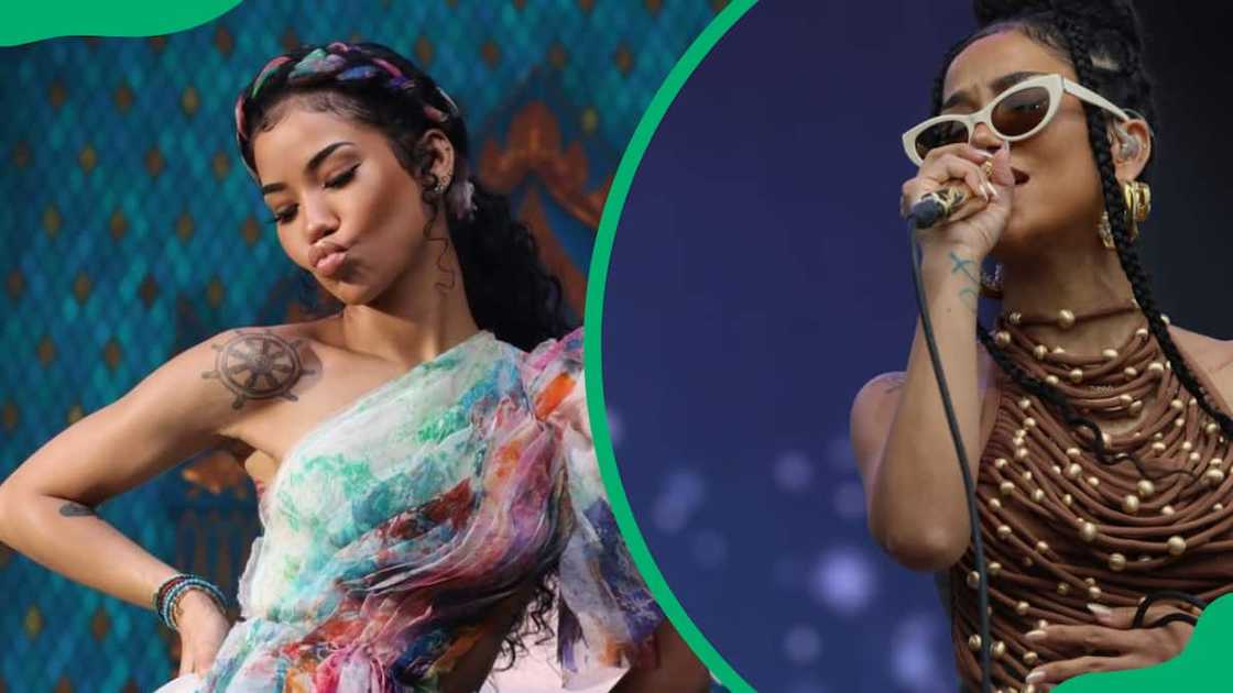 Jhene Aiko during the Lovers & Friends music festival Jhene Aiko during the Lovers & Friends music festival