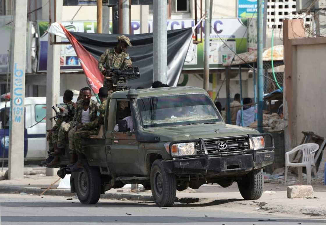 Security forces deployed after the blast Security forces deployed after the blast