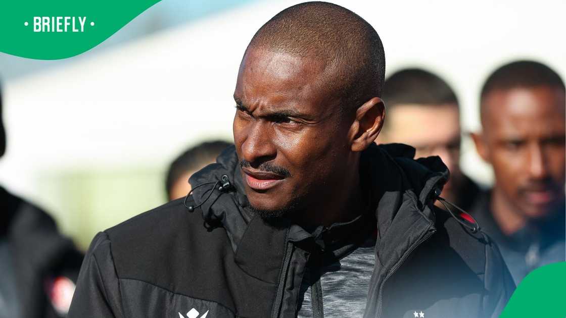 Rulani Mokwena reacts after Wydad AC's win over Difaa El Jadidi over the weekend. Rulani Mokwena reacts after Wydad AC's win over Difaa El Jadidi over the weekend.