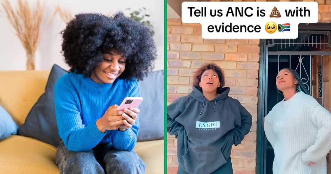 Two South African women showcased how the ANC hasn't delivered certain public services Two South African women showcased how the ANC hasn't delivered certain public services