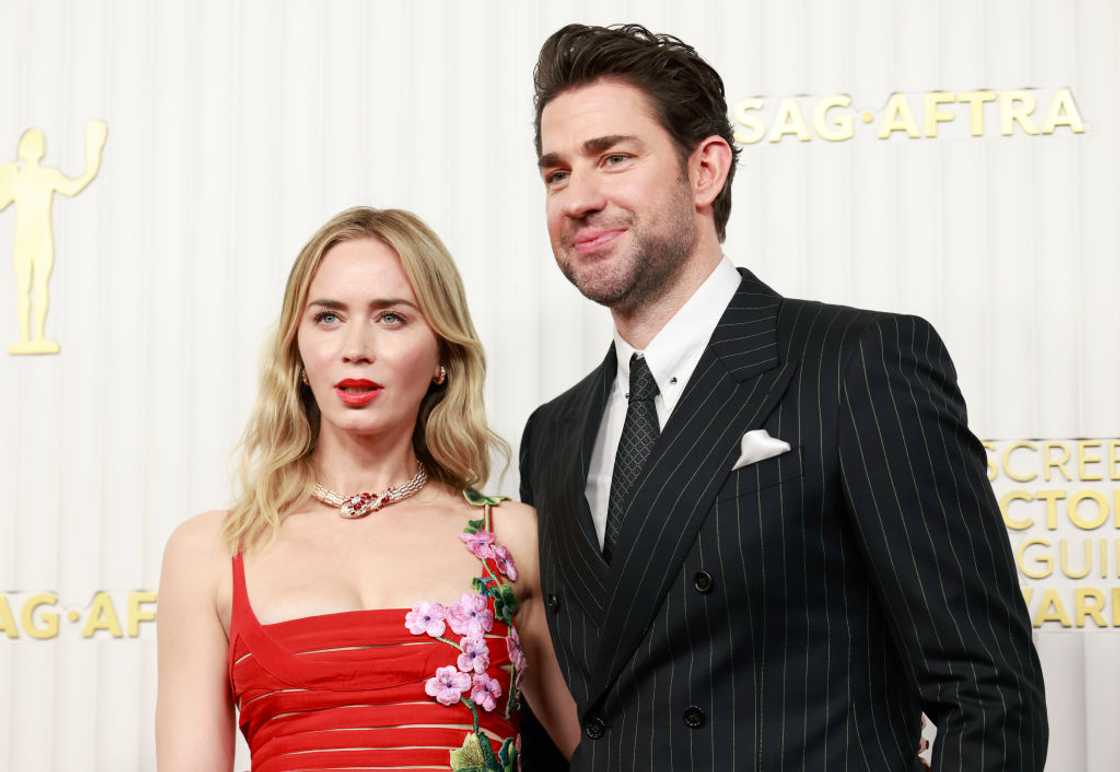 Emily Blunt and John Krasinski at Fairmont Century Plaza in Los Angeles, California. Emily Blunt and John Krasinski at Fairmont Century Plaza in Los Angeles, California.
