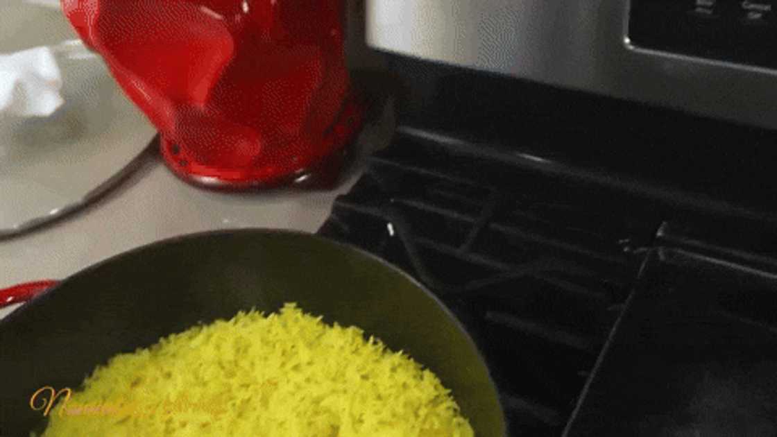 Preparing spicy rice with vegetables Preparing spicy rice with vegetables