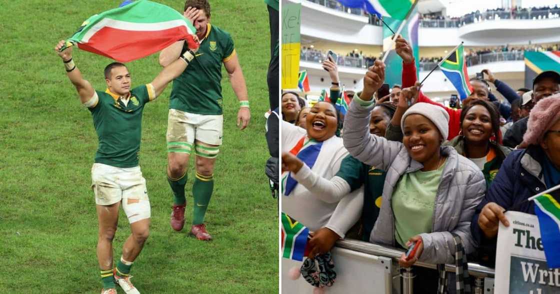 A woman shared a video of her getting a hug from Cheslin Kolbe. A woman shared a video of her getting a hug from Cheslin Kolbe.