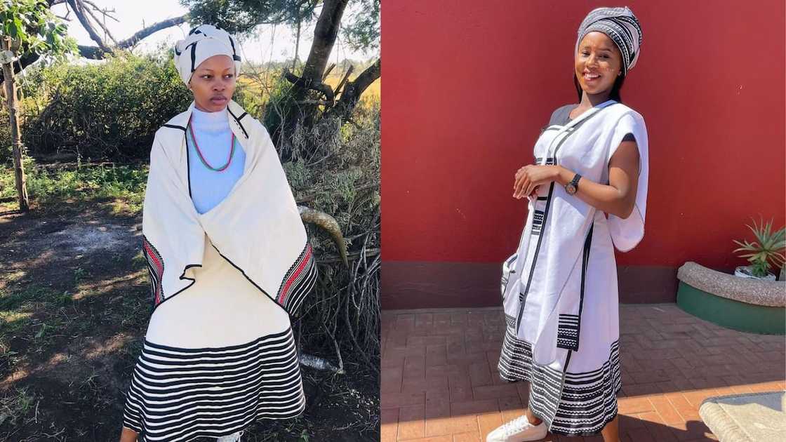 White and black must-see Xhosa outfits White and black must-see Xhosa outfits
