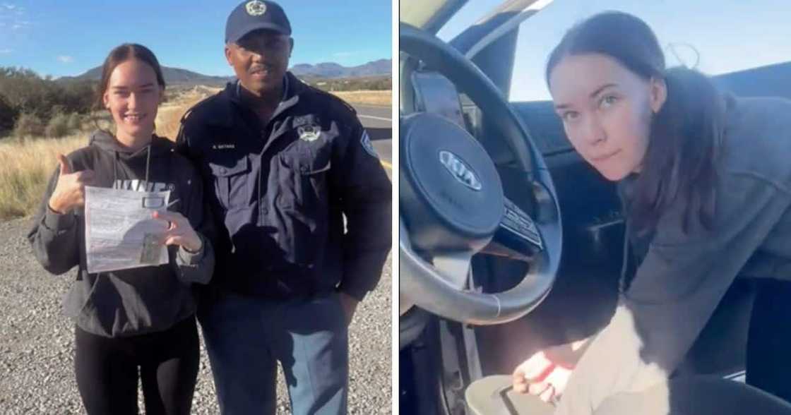 Young woman trends for being pulled over for the first time by metro cops Young woman trends for being pulled over for the first time by metro cops