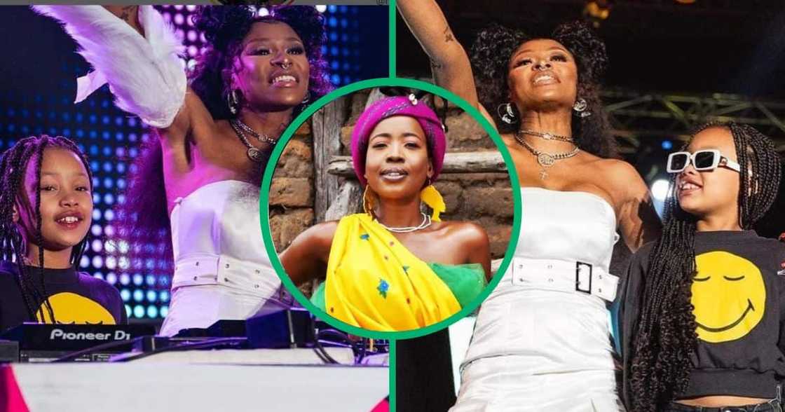 Kairo Forbes performed her father AKA's song during a live show performance with her mother, DJ Zinhle. Kairo Forbes performed her father AKA's song during a live show performance with her mother, DJ Zinhle.