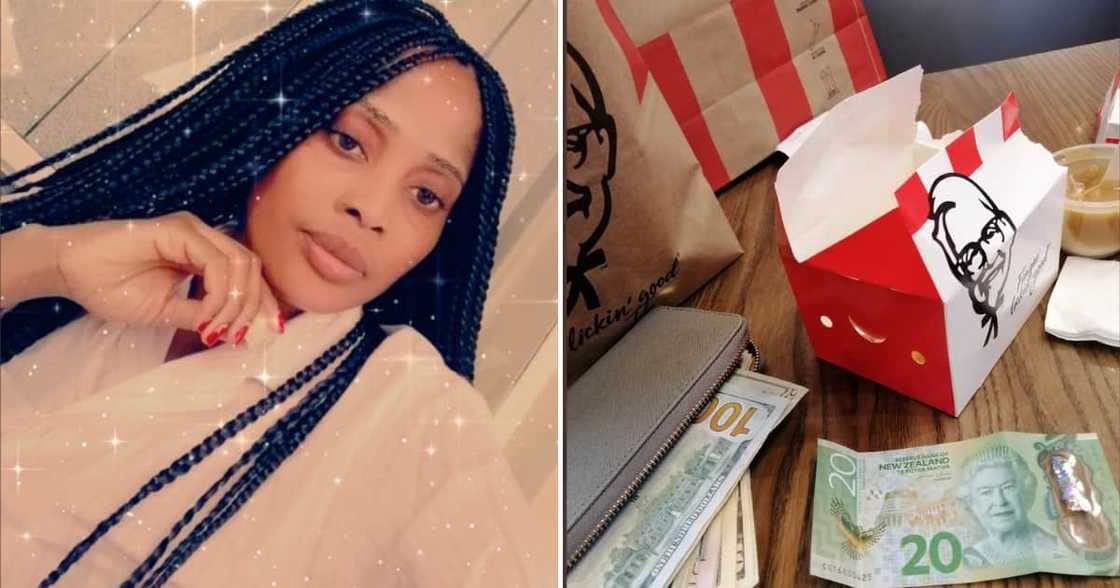 An SA showed off her tasty KFC meal from New Zealand. An SA showed off her tasty KFC meal from New Zealand.