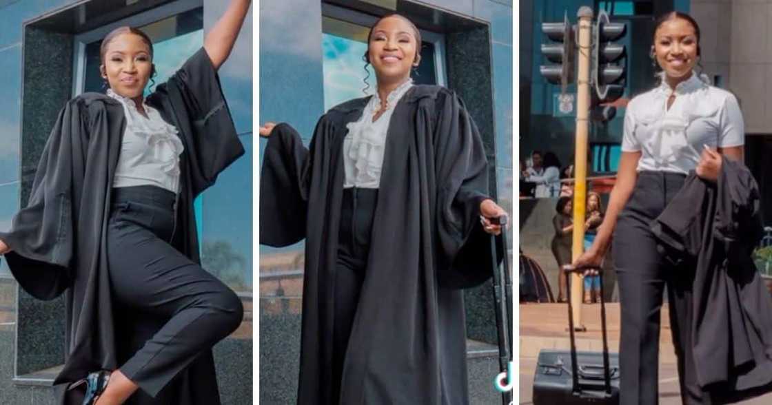 Recent graduate celebrates becoming an admitted attorney. Recent graduate celebrates becoming an admitted attorney.