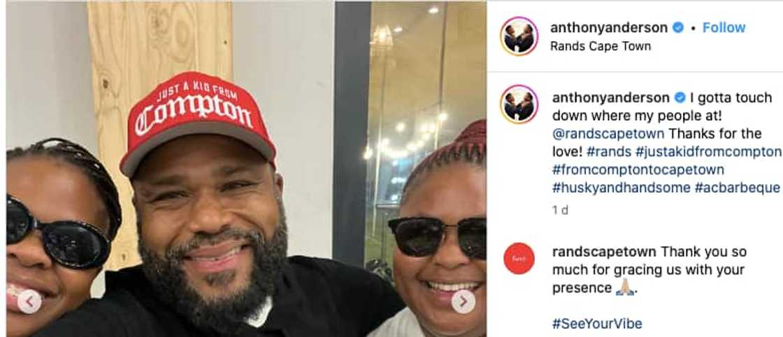 Anthony Anderson in Cape Town Anthony Anderson in Cape Town