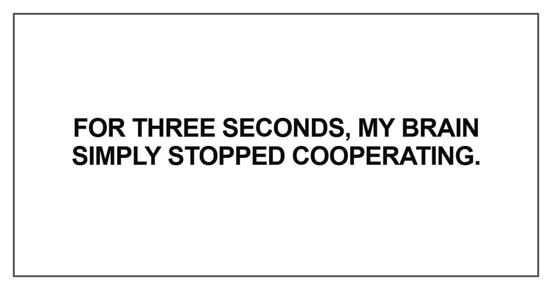 For three seconds For three seconds