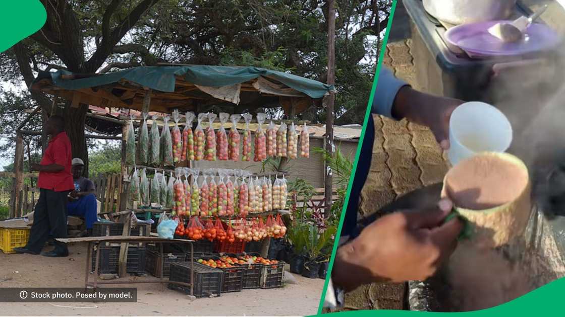 Man sells porridge as vendor in TikTok video Man sells porridge as vendor in TikTok video