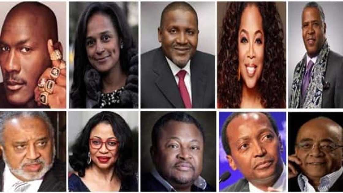 Who are the top 10 black billionaires?