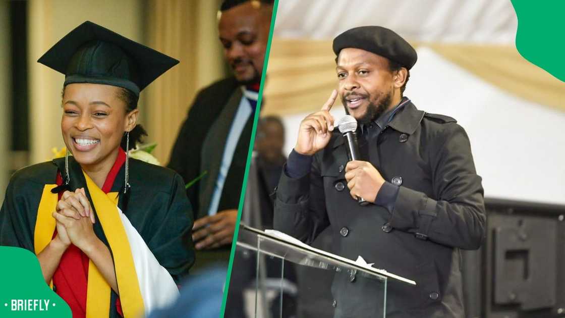 Mbuyisenu Ndlozi celebrates his wife Mmabatho Montsho Mbuyisenu Ndlozi celebrates his wife Mmabatho Montsho