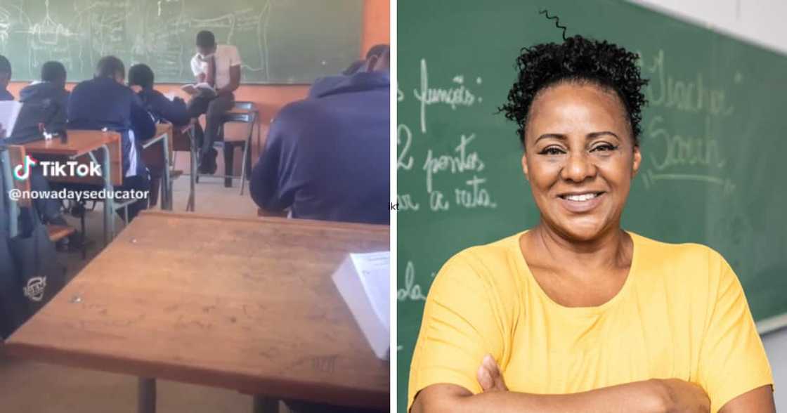 TikTok of well-disciplined matriculants in classroom studying while teacher is gone TikTok of well-disciplined matriculants in classroom studying while teacher is gone