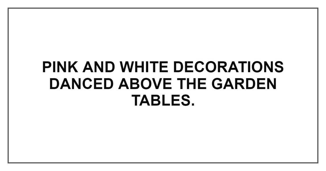 PINK AND WHITE DECORATIONS DANCED
