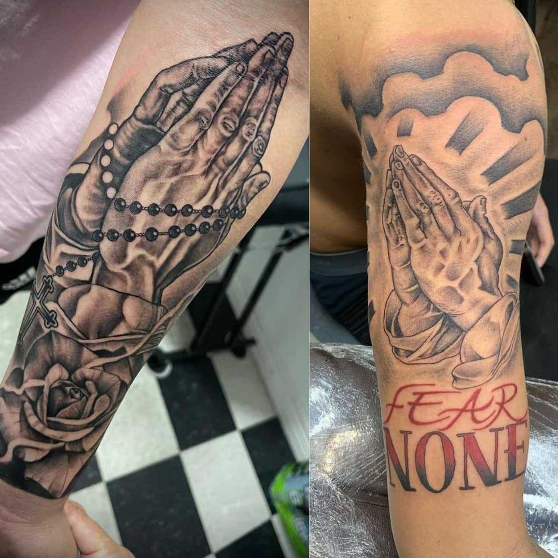 Praying hands tattoo Praying hands tattoo