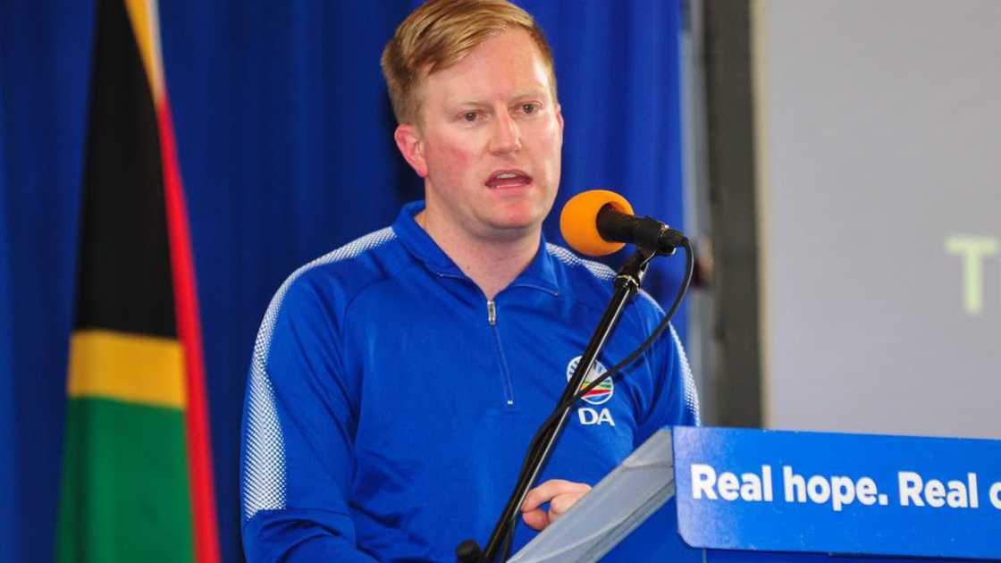 Dean Macpherson at the official launch of the KwaZulu-Natal election campaign Dean Macpherson at the official launch of the KwaZulu-Natal election campaign