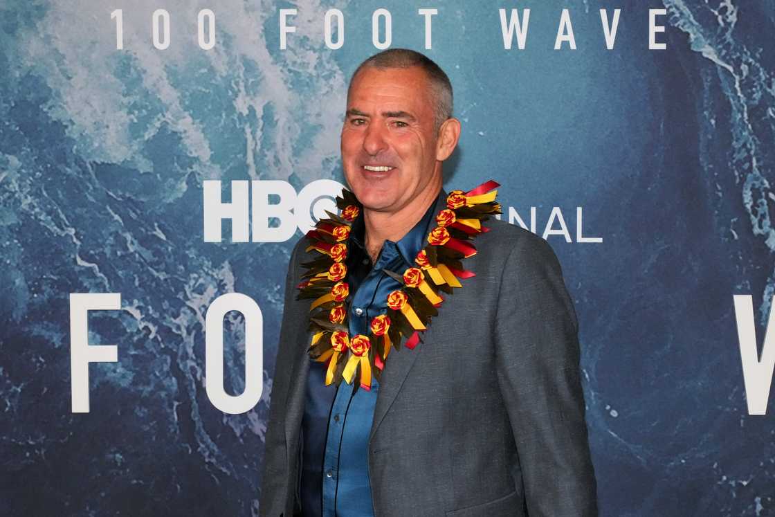 Garrett McNamara attends the LA Premiere of HBO's "100 Foot Wave" Season 2 at Pacific Design Centre in West Hollywood