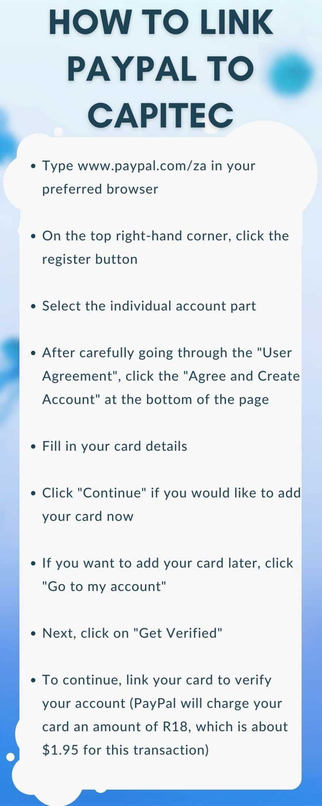 PayPal to Capitec in South Africa PayPal to Capitec in South Africa