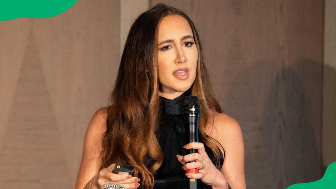 Codie Sanchez speaking at an event. Codie Sanchez speaking at an event.