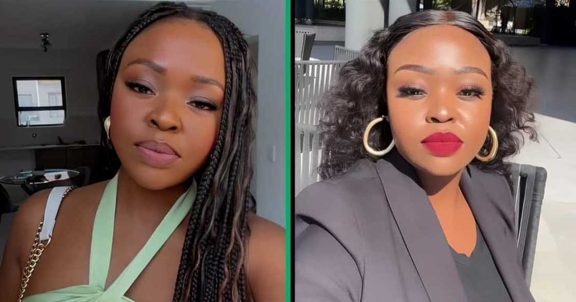 A TikTok video shows a woman unveiling her blanket. A TikTok video shows a woman unveiling her blanket.