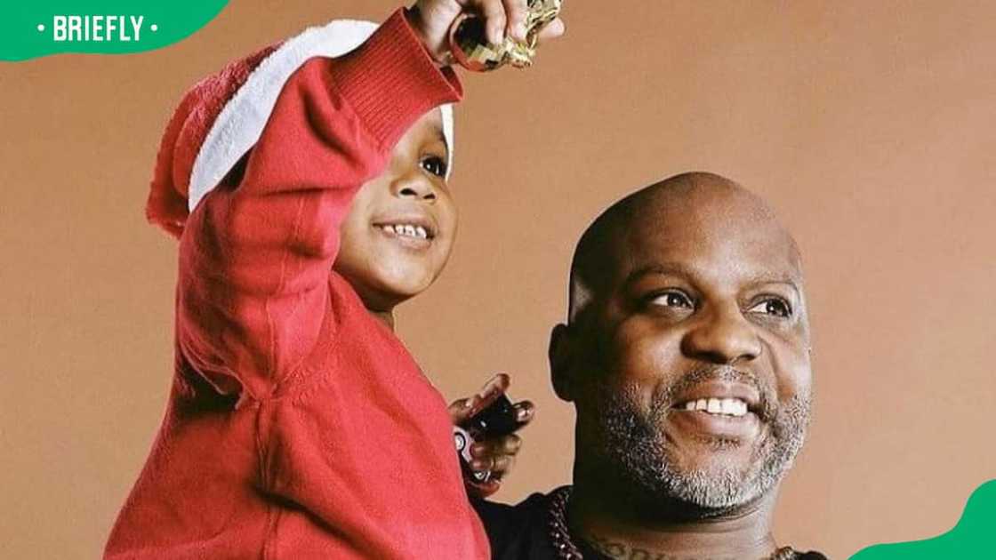Exodus Simmons and his father DMX Exodus Simmons and his father DMX