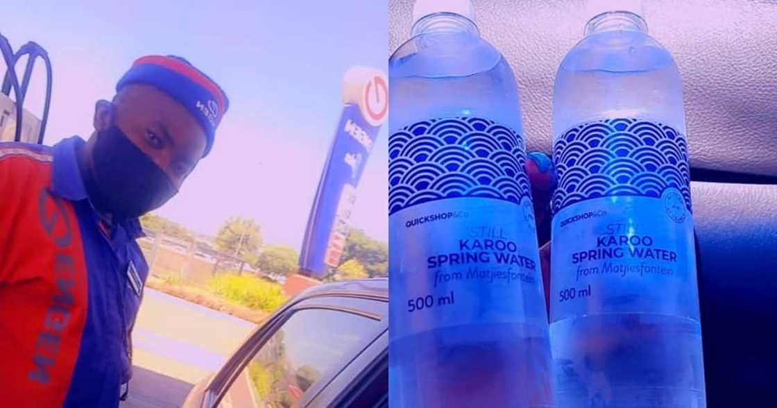 Kind Petrol Attendant Buys Lady Water After She Couldn't Afford It In Kind Petrol Attendant Buys Lady Water After She Couldn't Afford It In