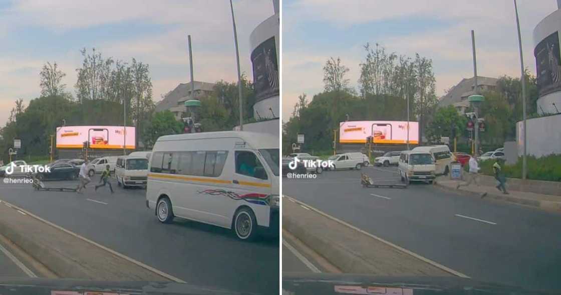 Random chase in Grayston drive in Johannesburg. Random chase in Grayston drive in Johannesburg.