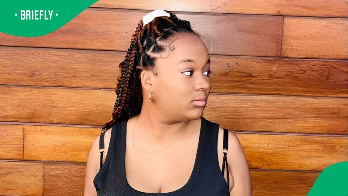 Woman shares her matric results. Woman shares her matric results.
