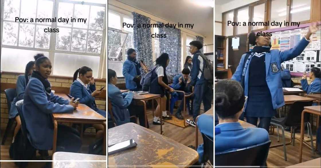 Chaotic pupils in classroom Chaotic pupils in classroom