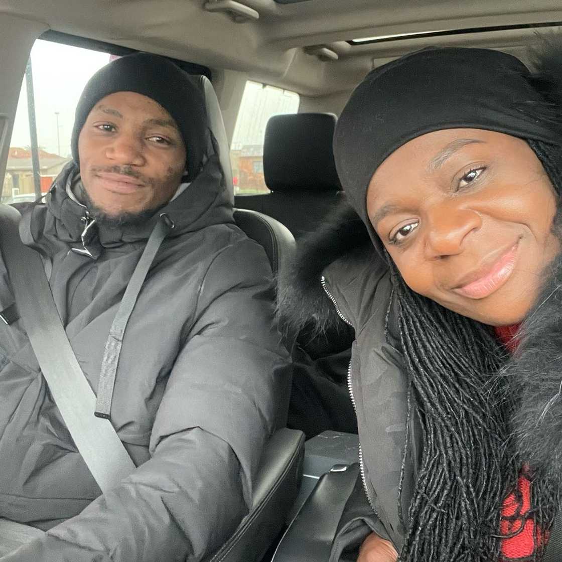 Judith Sephuma caused a stir with her man. Judith Sephuma caused a stir with her man.