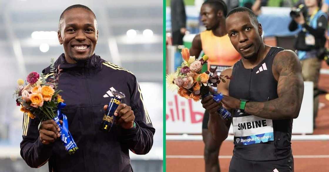SA athlete Akani Simibine won gold in China. SA athlete Akani Simibine won gold in China.